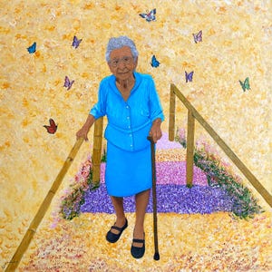 Stairway to Heaven – Acrylic Art, Memorial Art for Loved Ones, Healing & Remembrance, Spiritual Tribute, Dreamlike Artwork, Comforting Print