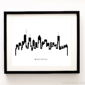 Montreal Skyline Print - Montreal Cityscape Print - Montreal Skyline Poster - Montreal City Wall Art - Aldari Art