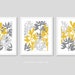 helen lee reviewed Modern Flower Art Prints, Abstract Flower Wall Art, Set of 3 prints, Mustard Yellow and Gray Floral Wall Decor, custom colors available