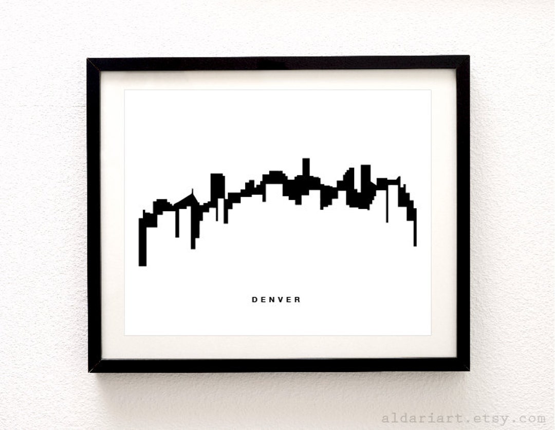 Denver Cityscape Print Denver Wall Art Denver Skyline Etsy Canada