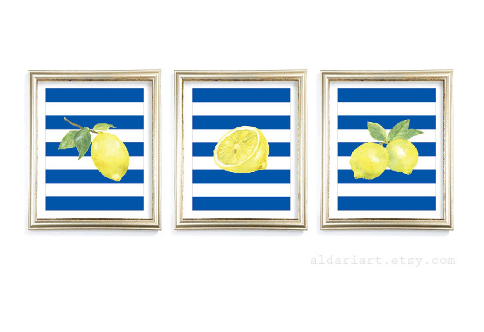 Lemon Art Prints Lemon Wall Art Lemon Watercolour Prints Etsy