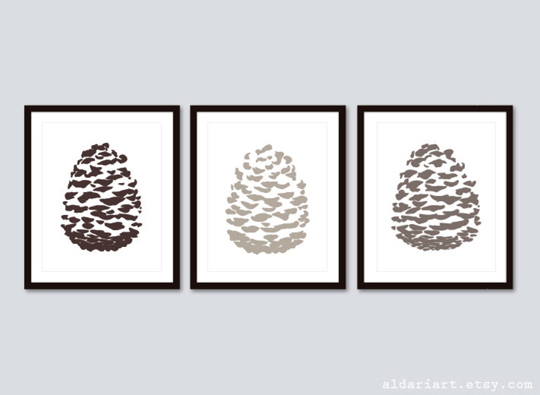 Pine Cone Art Prints / Pine Cone Wall Art / Pine Cone Prints / Pine