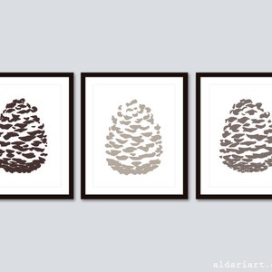 Pine Cone Art Prints / Pine cone Wall Art /  Pine Cone Prints / Pine cone Poster  / Pine Cone Woodland Decor / Aldari Art
