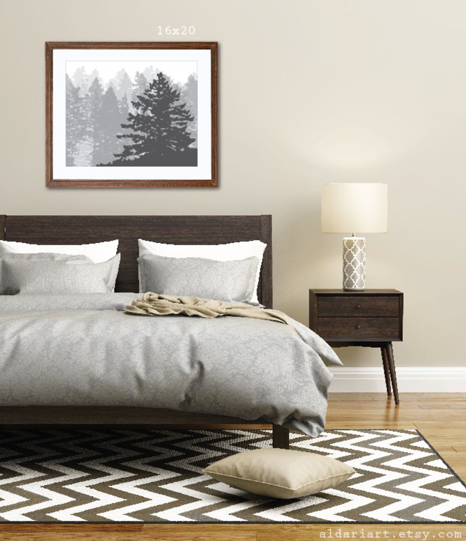 Pine Tree Print Pine Tree Wall Art Trees Art Print Etsy