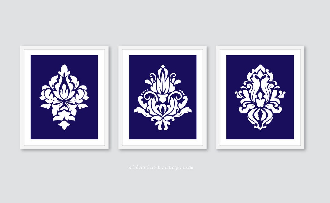 Damask Prints Damask Wall Art Damask Art Prints Damask Etsy