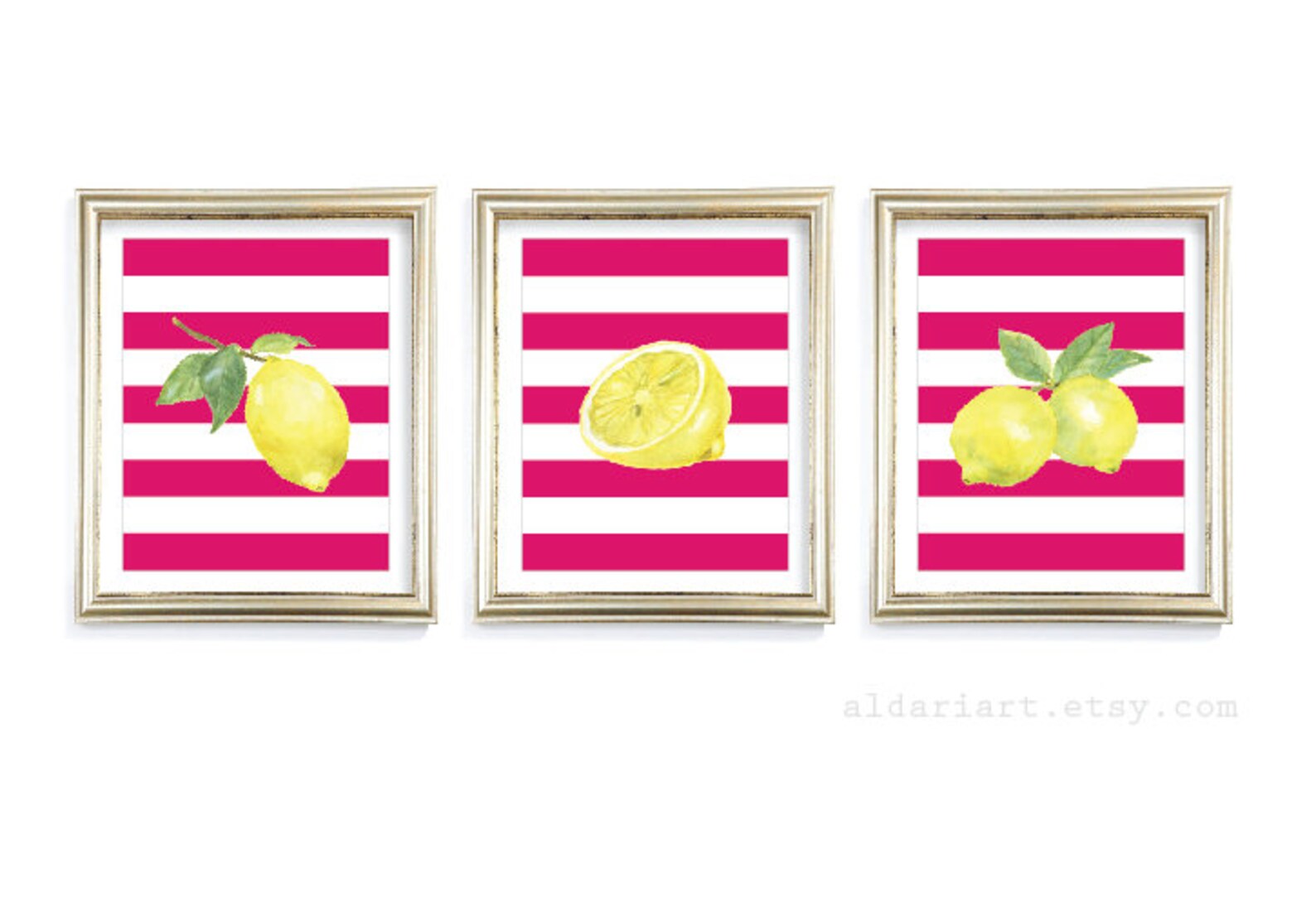 Lemon Art Prints Lemon Wall Art Lemon Watercolour Prints Etsy
