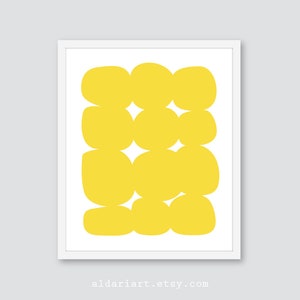 yellow abstract art print, Modern Wall Art, Abstract stones wall art, CHOOSE YOUR COLOR