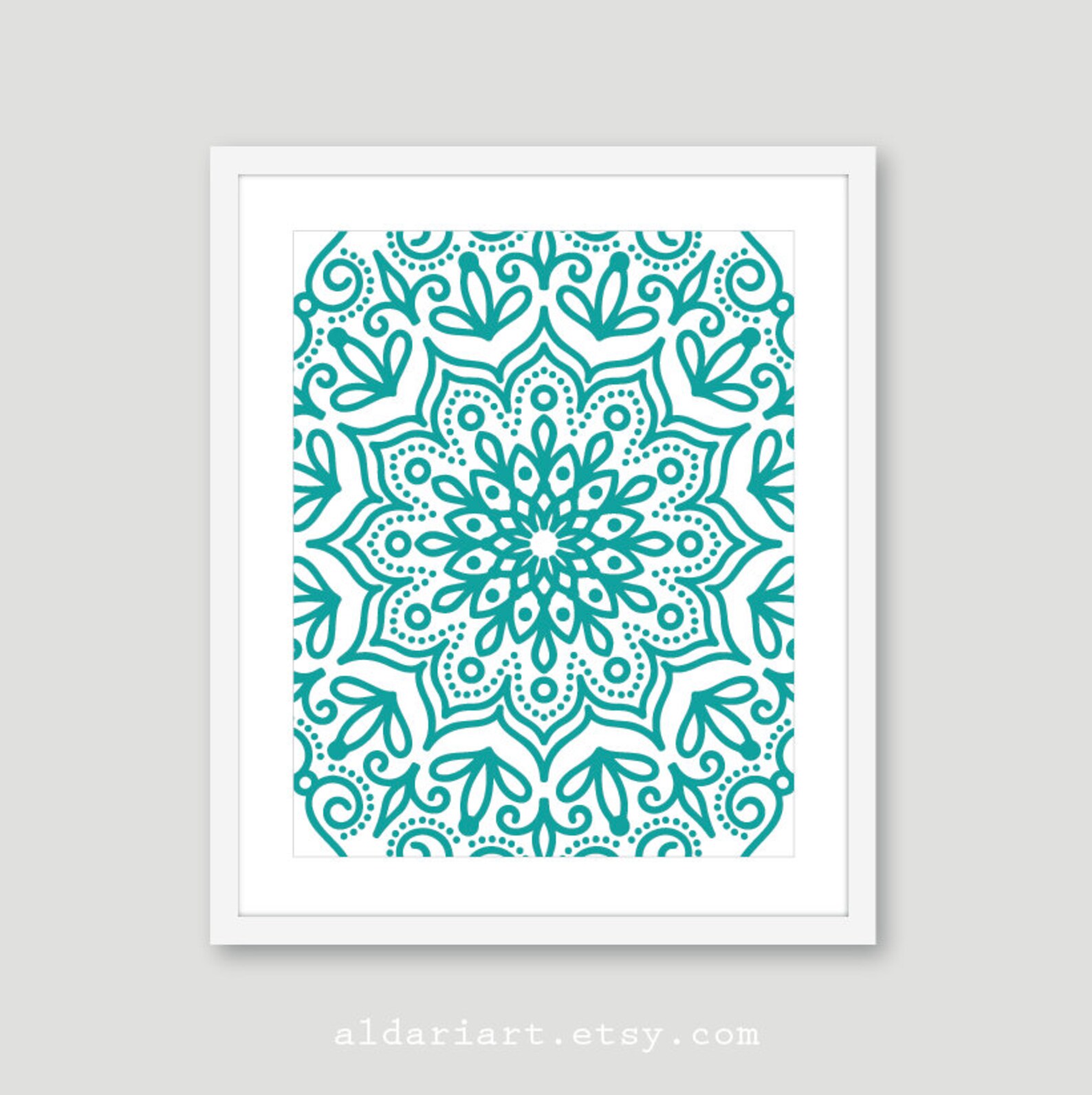 Mandala Art Print, Abstract Wall Art, Mandala Wall Decor, Yellow ...