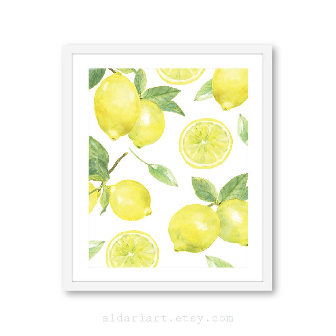 Lemon Art Print Lemon Wall Art Fruit Art Kitchen Decor Etsy Canada