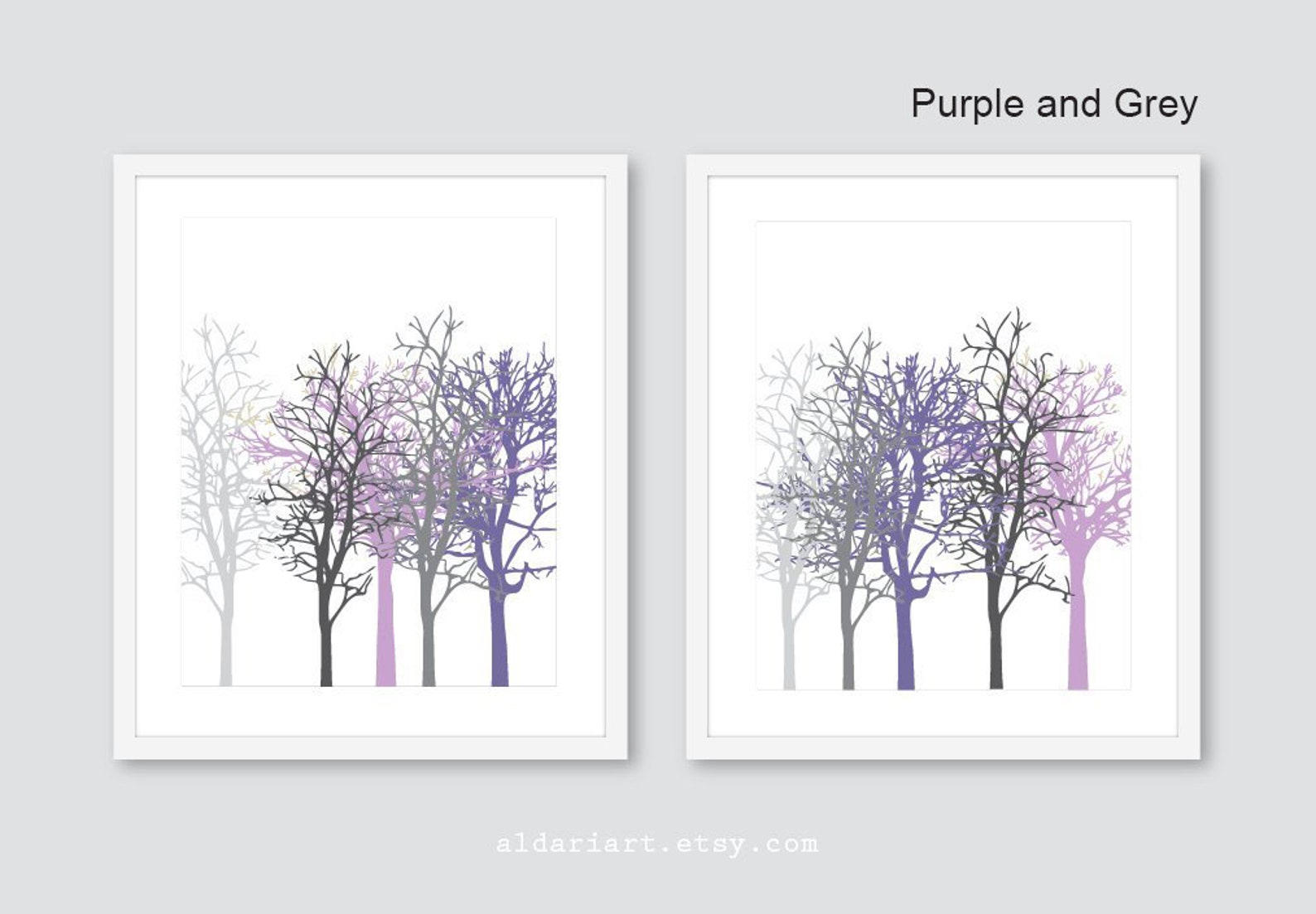 Trees Art Print, Tree Wall Art, Minimalist Tree Print, Woodland Wall ...