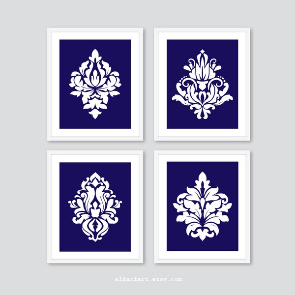 Damask Wall Art Etsy