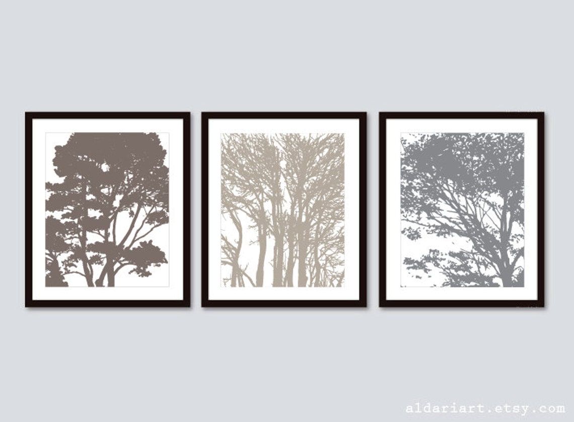 Tree Art Prints Tree Wall Art Custom Colors Modern Tree Etsy Canada