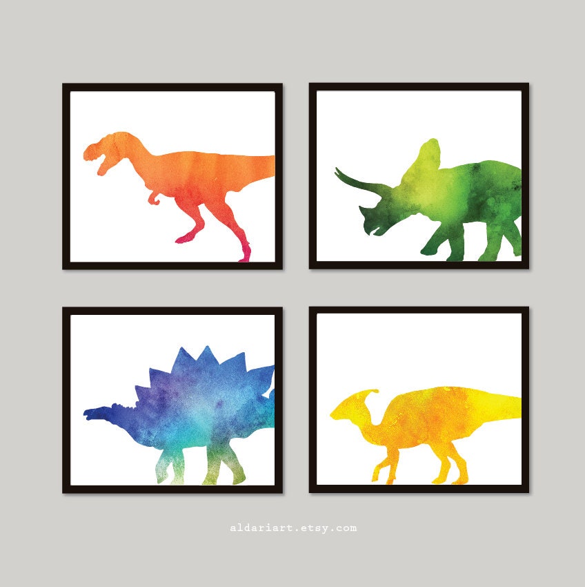 Dinosaur Nursery Wall Art Prints Boys Nursery Decor Boy Etsy Canada