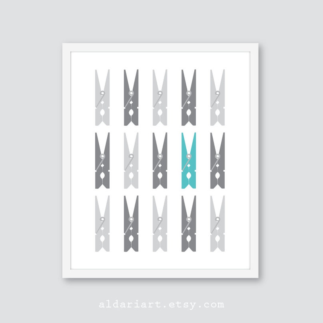 Clothespins Art Print Laundry Room Wall Art Laundry Room Etsy