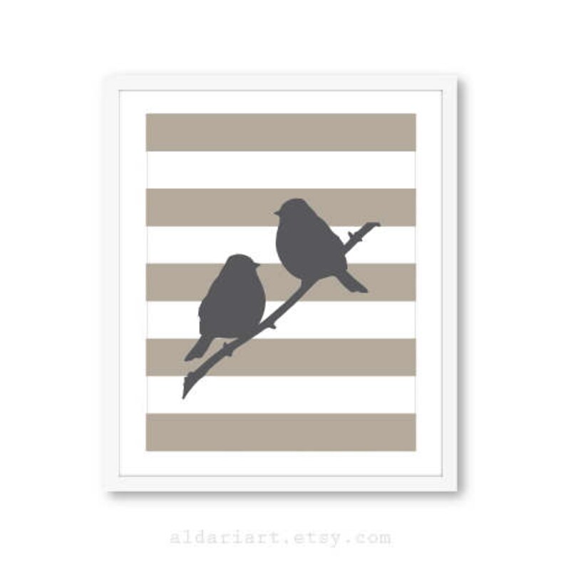 Birds on Branch Print Perched Birds Bird Wall Art Bird Etsy Canada