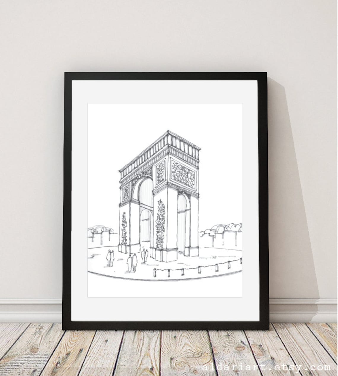Arc De Triomphe Paris Print Architectural Print Paris | Etsy