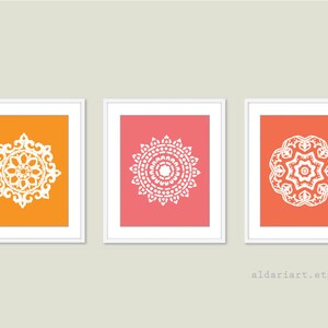 Mandala Art Prints  - Mandala Wall Art - Modern Decor - Medallion Wall Art - Custom Color Art - Bedroom Wall Art - Office WallArt