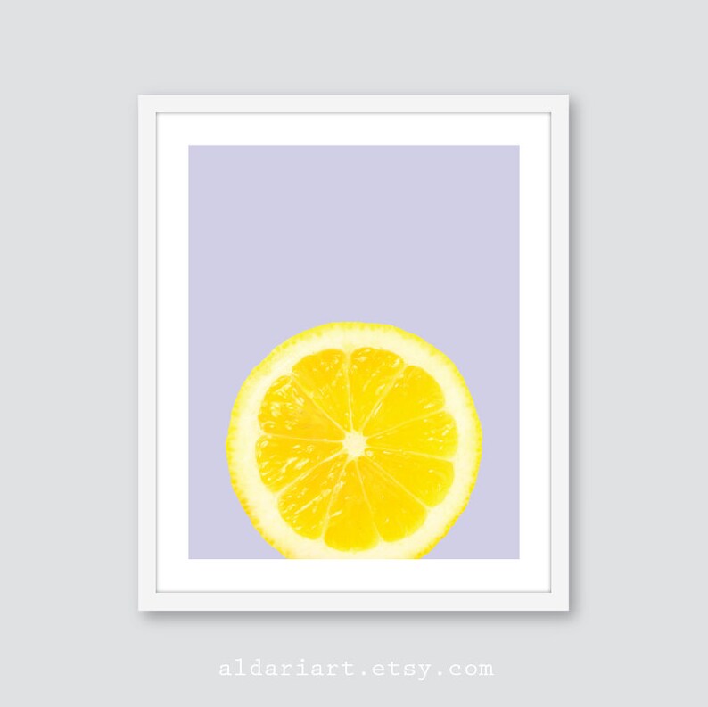 Lemon Art Print Fruit Wall Art Kitchen Wall Decor Lemon | Etsy