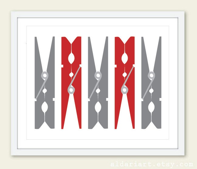 Clothespins Art Print Laundry Room Print Laundry Room Wall - Etsy Canada