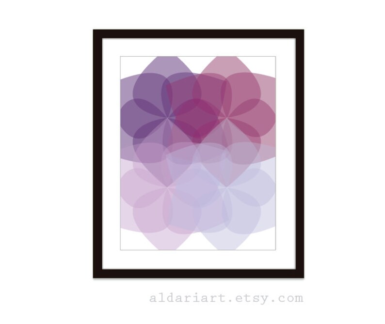 Geometric Flower Print Geometric Art Print Geometric - Etsy