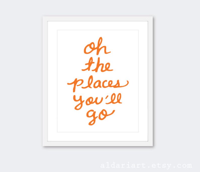 oh the places youll go nursery art print nursery quote etsy