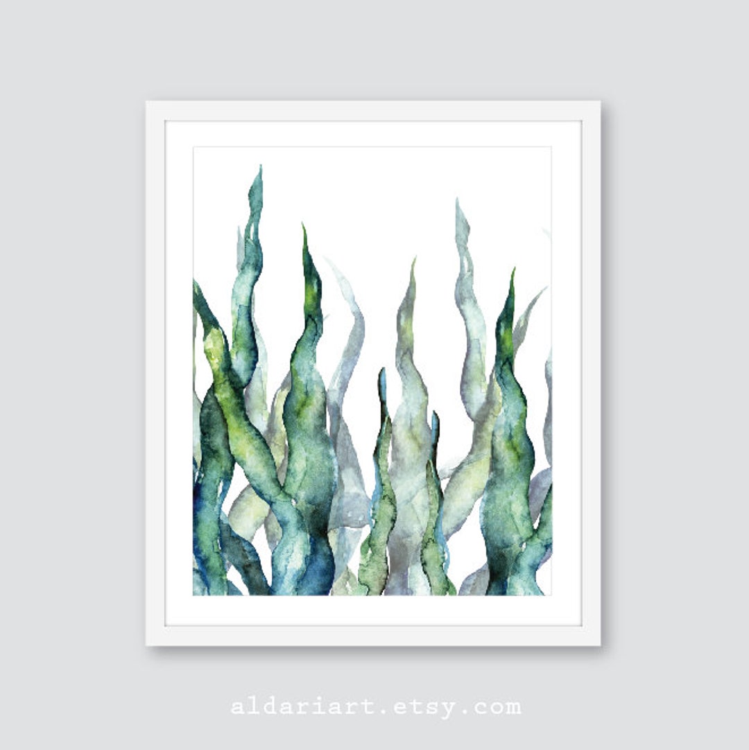 Seaweed Print Seaweed Wall Art Seaweed Artwork Seaweed - Etsy