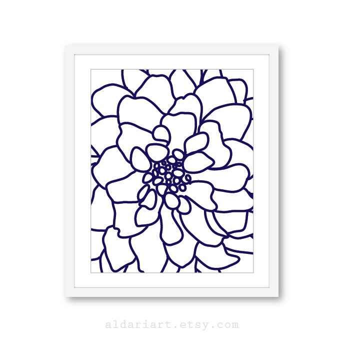 Flower Wall Art Modern Peony Print Flower Print Flower Art Etsy