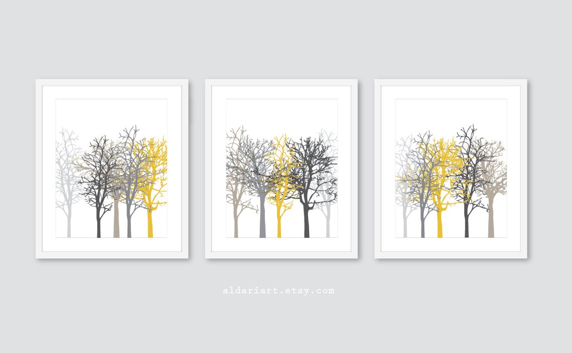 Tree Art Prints Tree Wall Art Set of 3 Prints Winter Trees - Etsy