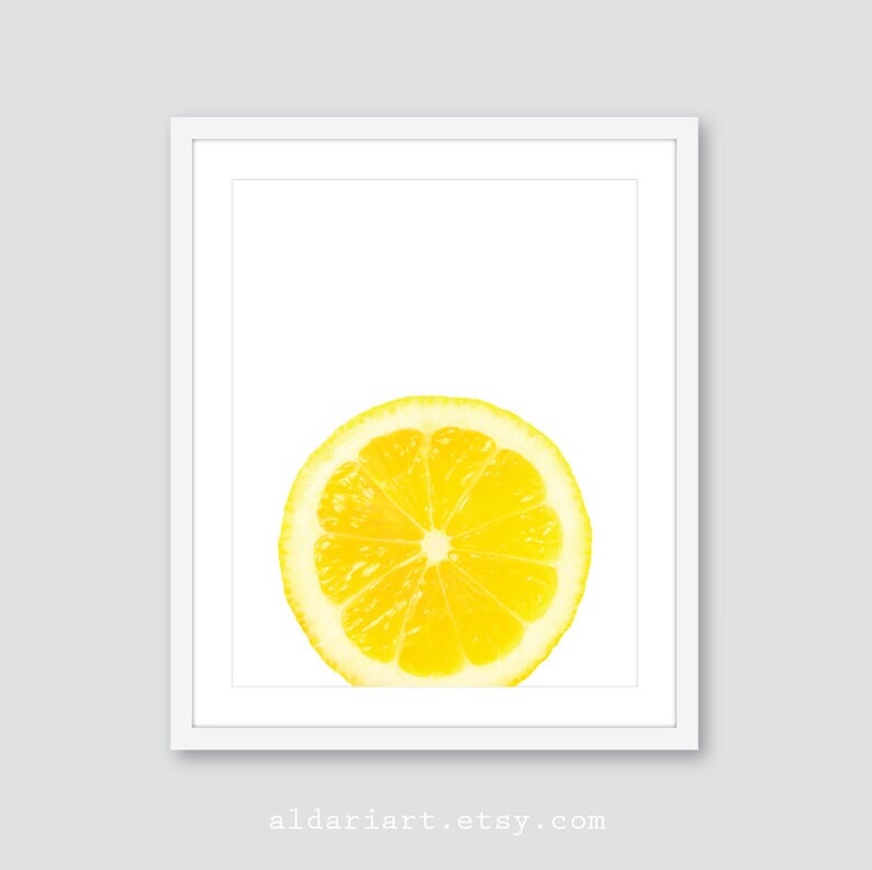 Lemon Art Print Fruit Wall Art Kitchen Wall Decor Lemon | Etsy