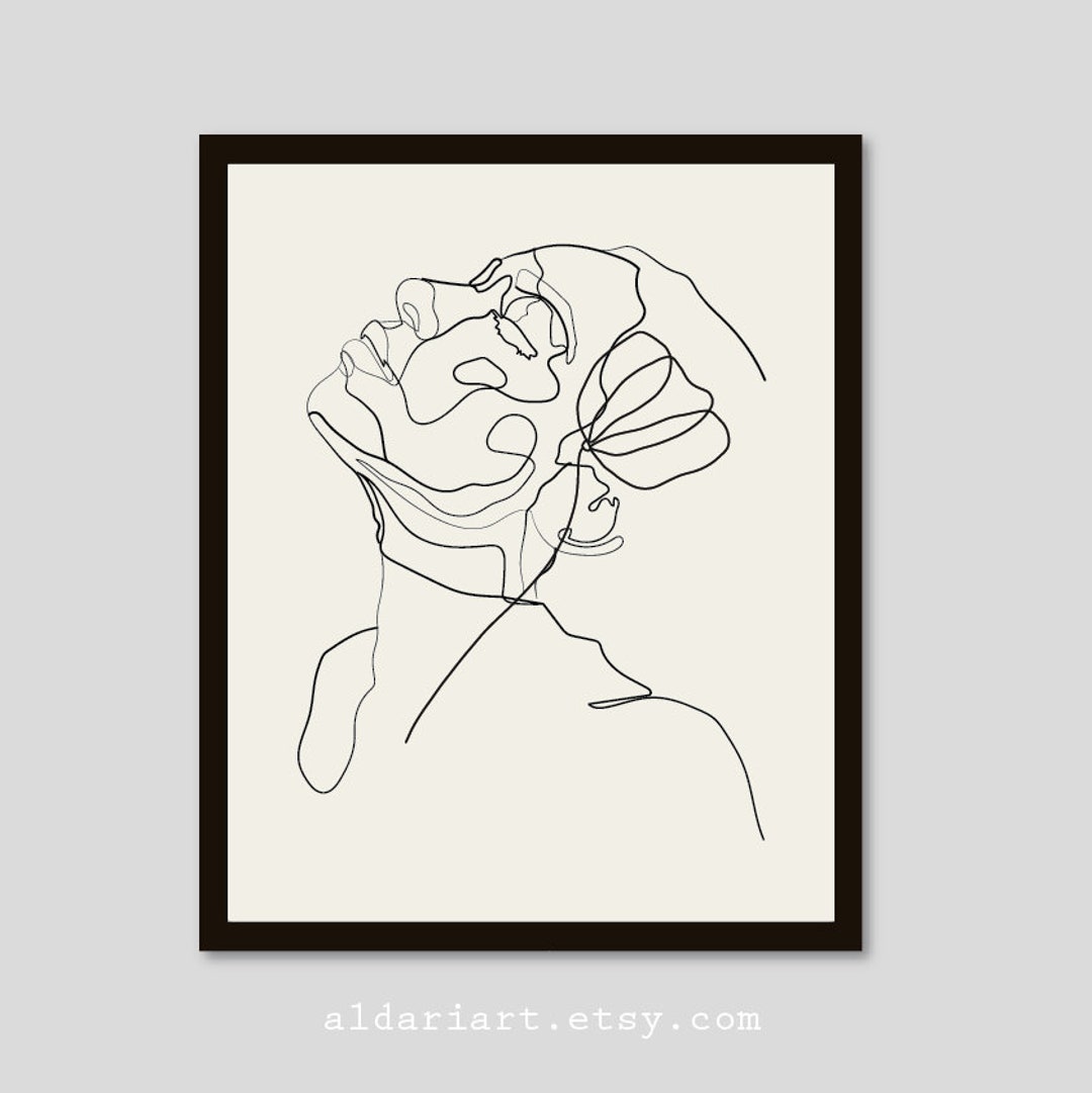 Abstract Woman Line Art Print Female Minimalist Line Drawing - Etsy