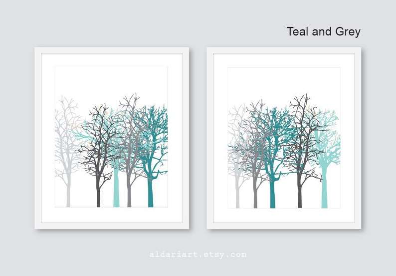 Trees Art Print Tree Wall Art Minimalist Tree Print Etsy