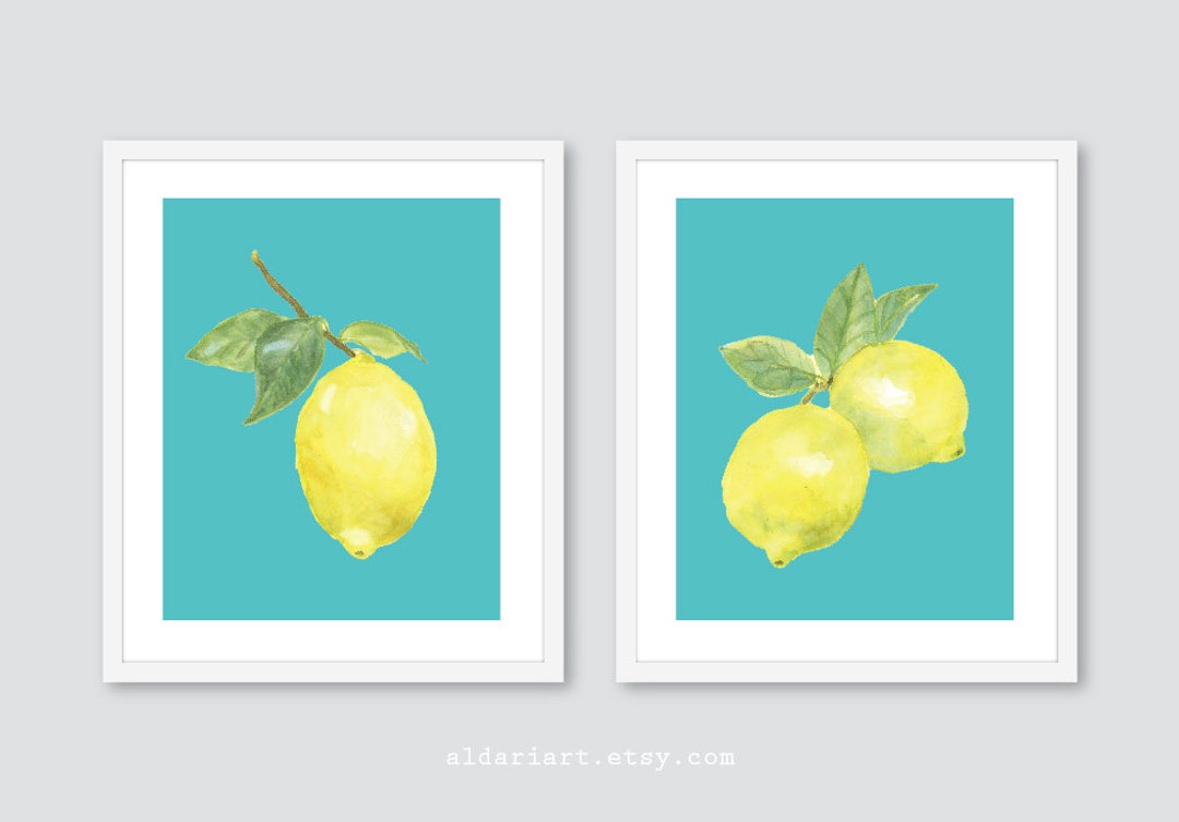 Lemon Art Prints, Lemon Wall Art, Lemon Wall Decor, Lemon Artwork
