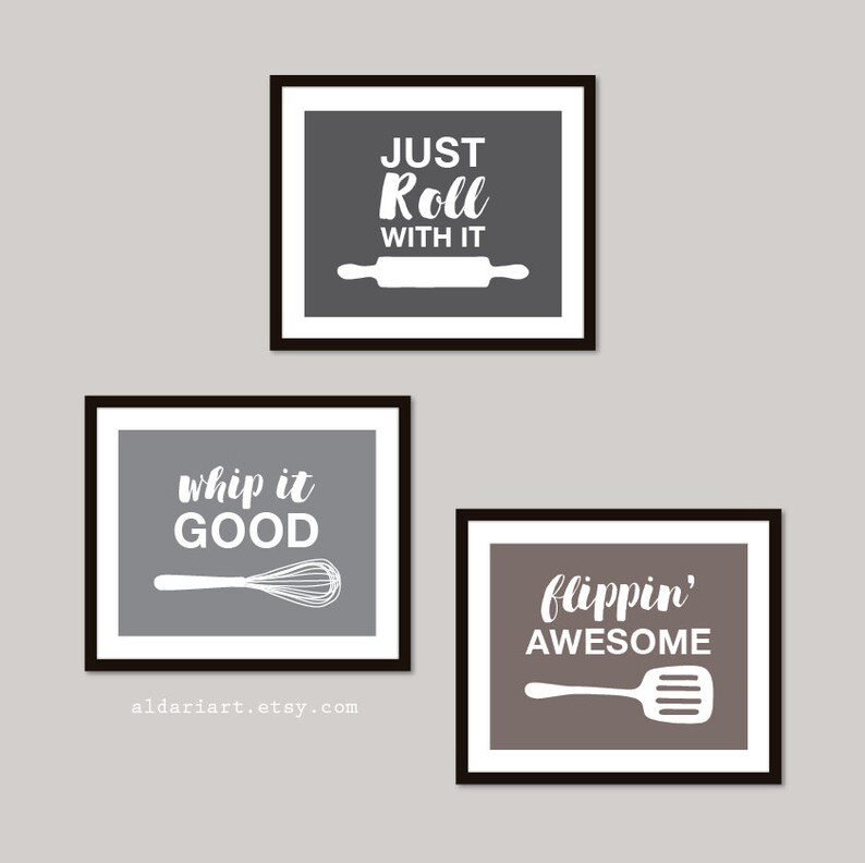 Kitchen Art Prints Funny Kitchen Prints Cooking Utensils Etsy