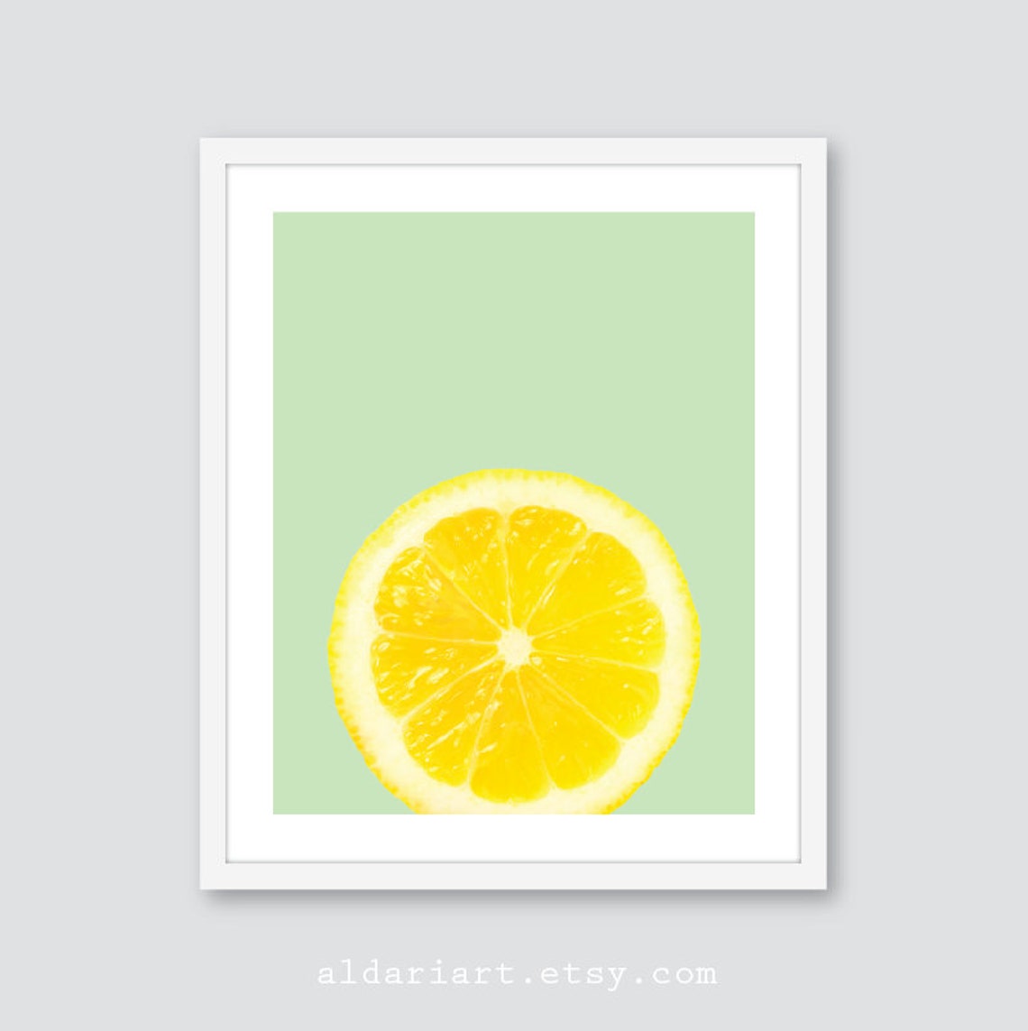 Lemon Art Print Fruit Wall Art Kitchen Wall Decor Lemon Etsy