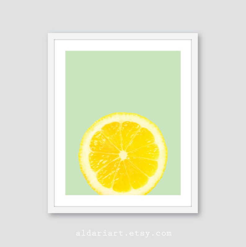 Lemon Art Print Fruit Wall Art Kitchen Wall Decor Lemon | Etsy