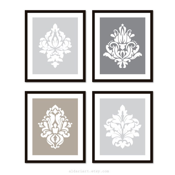 Damask Wall Art Etsy