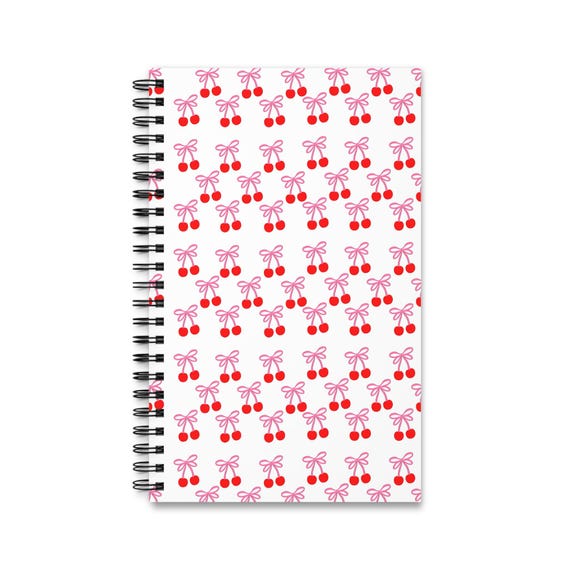 Cherry Blossom Spiral Journal, Cute Notebook for Girls, Gift for Students, Doodle Diary, Journal for Writing, School Supplies, Cherry [...]