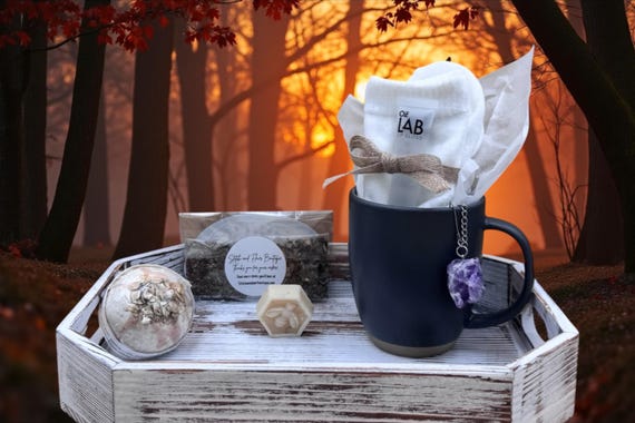 Luxury Boo Basket Gift Set | Cozy Fall Tea + Self-Care Kit