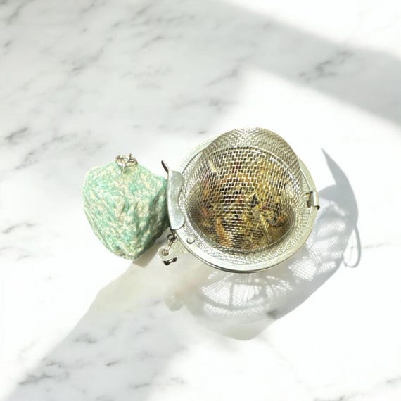 Amazonite Mesh Tea Strainer – Infuse Calm with Every Cup