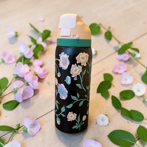 Sip Happens in Bloom 32oz Floral Insulated Bottle