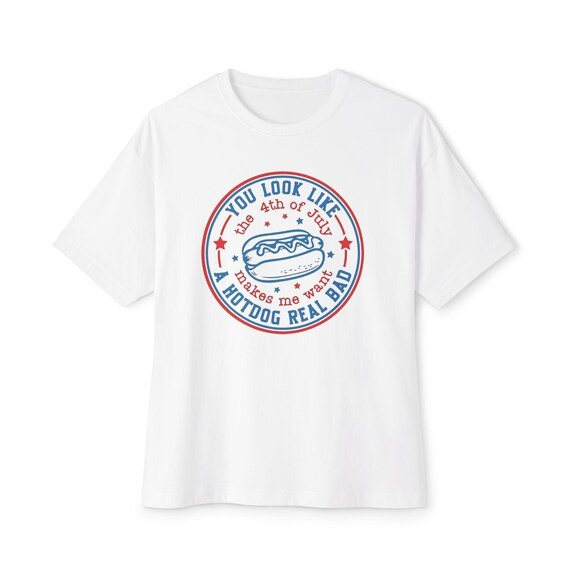 Patriotic Humor Boxy Tee, Funny 4th of July Shirt, Unisex Oversized T-Shirt, Casual Summer Wear, Great Gift for BBQs, Festivals
