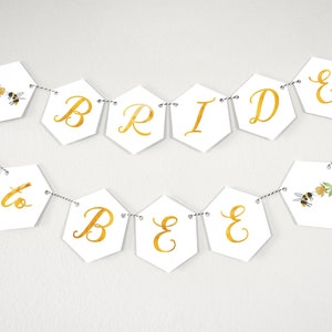Bride to Bee Bridal Shower Printed Ready to Use Banner
