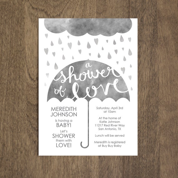 Printable Kid Shower Invitation with Raining Hearts and Grey Umbrella graphic relating to Etsy Baby Shower Invitations Printable identify Printable Little one Shower Invitation with Raining Hearts and Grey Umbrella