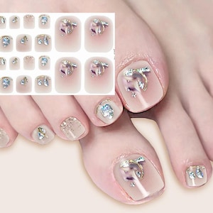 Toenail Silver Foil Toe Nail Art Wrap Sticker Glitter Gold White Daisy Pink Self Adhesive Nail Art  Decals J23Series