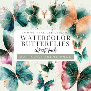 Boho Schmetterling Clipart PNG, abstrakte Schmetterlinge, luxuriöse Aquarell Schmetterlinge, weiche Töne, minimalistische Goldakzente, transparenter Hintergrund