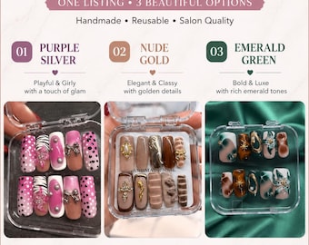 Uñas postizas hechas a mano - Colección Baddie - Badbpressed