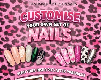 Uñas postizas hechas a mano - Totalmente personalizables Badbpressed