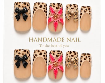 Uñas postizas hechas a mano - Colección Salvaje