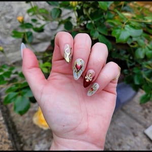 Handgemachte Presse auf den Nägeln Lana Del Ray inspiriert Badb pressed
