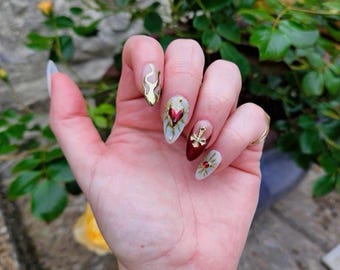 Uñas postizas hechas a mano inspiradas en Lana Del Rey Badbpressed